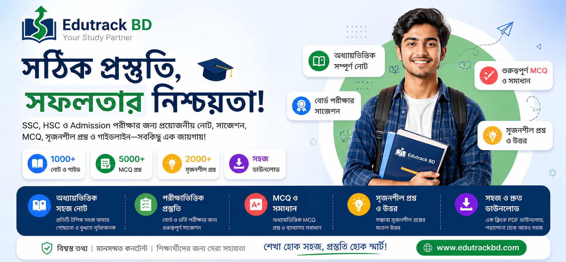 edutrack bd ssc hsc admission study materials