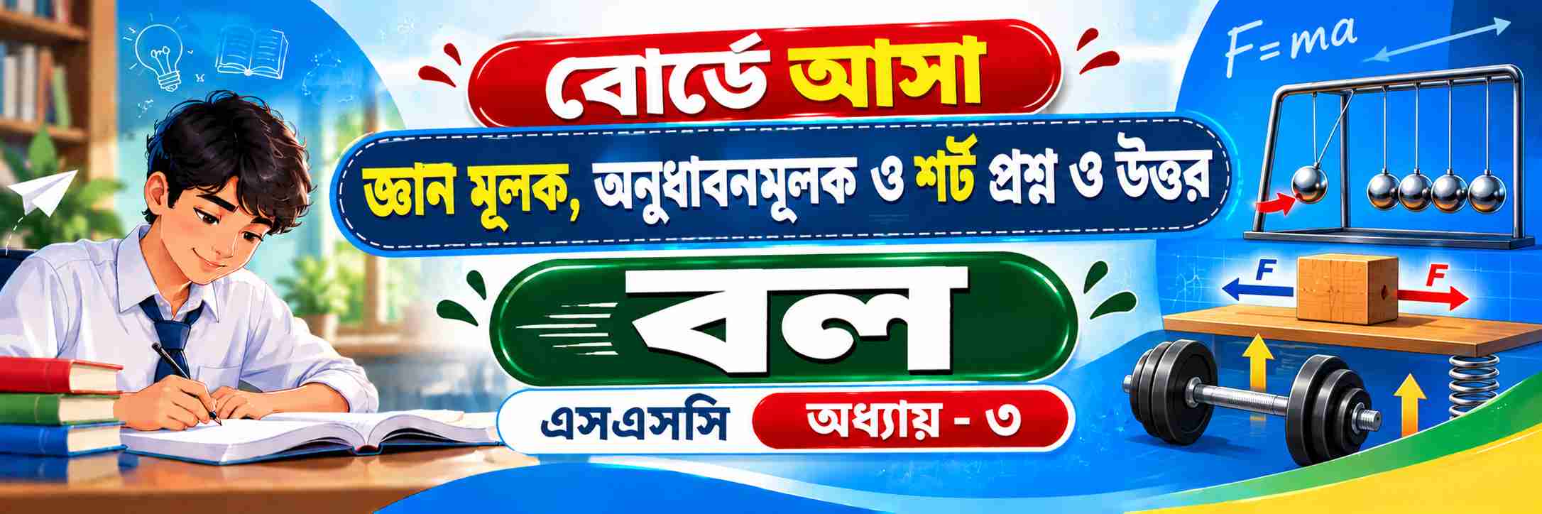 বল গুরুত্বপূর্ণ সকল নোট SSC পদার্থবিজ্ঞান অধ্যায় ৩